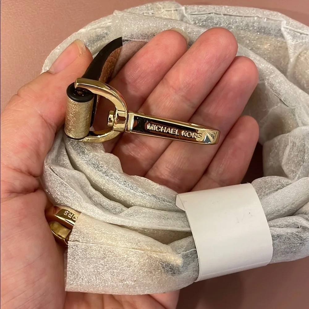 Michael Kors Gold Structured Tote Bag